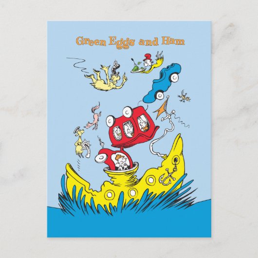 Grüne Eier und Schinken | Ich mag sie nirgendwo Postkarte (Vorderseite)