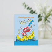 Grüne Eier und Schinken | Ich mag sie nirgendwo Postkarte (Stehend Vorderseite)