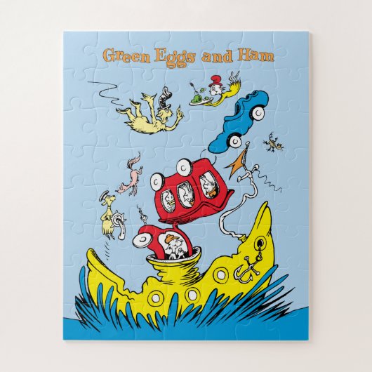 Grüne Eier und Schinken | Ich mag sie nirgendwo Puzzle (Vertikal)