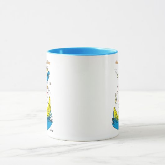 Grüne Eier und Schinken | Ich mag sie nirgendwo Tasse (Zentrum)