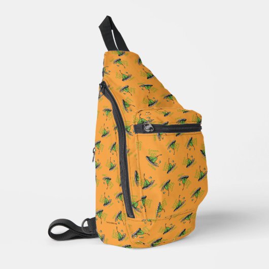 Grüne Eier und Schinken Muster Crossbody Bag (Linke Seite)
