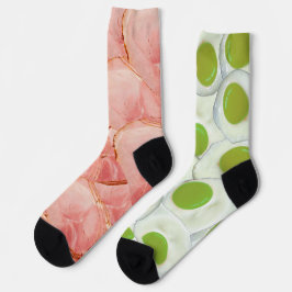 Grüne Eier und Schinken Neuheitssocken Socken