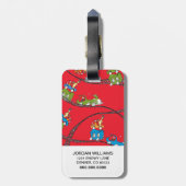 Grüne Eier und Schinken | Zugmuster Gepäckanhänger (Rückseite vertikal)