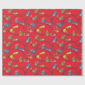 Grüne Eier und Schinken | Zugmuster Geschenkpapier (Flach)