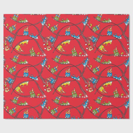 Grüne Eier und Schinken | Zugmuster Geschenkpapier (Flach)