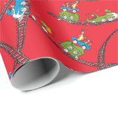 Grüne Eier und Schinken | Zugmuster Geschenkpapier (Rolleneckpunkt)