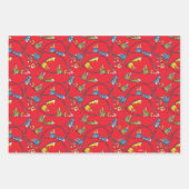 Grüne Eier und Schinken | Zugmuster Geschenkpapier Set (Vorderseite 3)