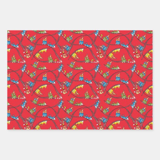 Grüne Eier und Schinken | Zugmuster Geschenkpapier Set (Vorderseite)