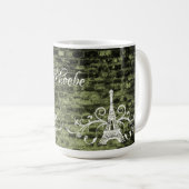 Grüne Eiffelturm Grunge Tasse (VorderseiteRechts)