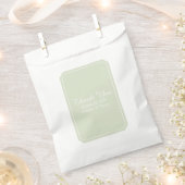 Grüne, einfach elegante Hochzeit Geschenktütchen (Ausgeschnitten)