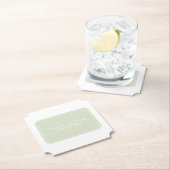 Grüne, einfach elegante Hochzeit Untersetzer (Vor Ort)