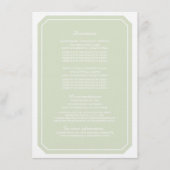 Grüne, einfach elegante Informationskarte Begleitkarte (Vorderseite)