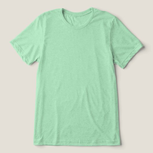 Grüne einfache blanko Vorderseite Unisex Tri-Blend Shirt (Design Vorderseite)