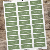 Grüne einfache Rücksendeadresse Feiertag
