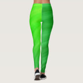 Grüne einfache solide Leggings (Rückseite)