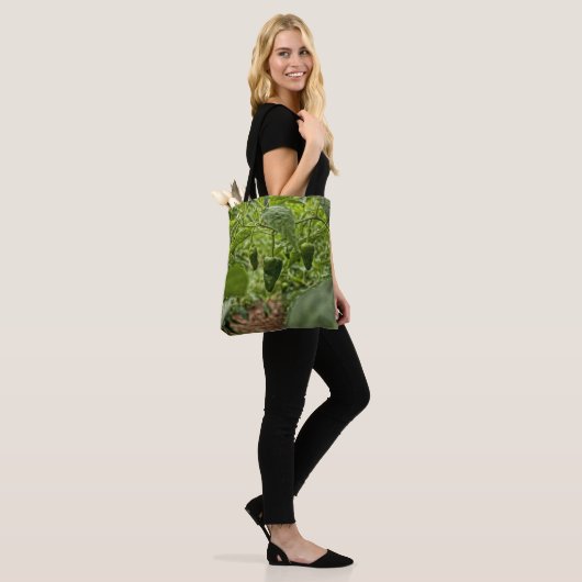 Grüne Einkaufstüte Tasche (Am Model)