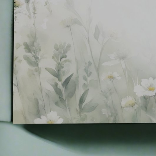 Grüne Einladungen Hochzeit Aquarellschrift