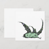 (Grüne) Einladungen SchlafensDragonette (Vorne/Hinten)