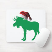Grüne Elche mit einem Weihnachtshut für Chroistmas Mousepad (Mit Mouse)