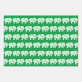 Grüne Elefanten Design Wrapping Paper Geschenkpapier Set (Vorderseite 3)