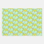 Grüne Elefanten Design Wrapping Paper Geschenkpapier Set (Vorderseite 2)