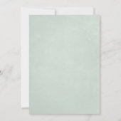 Grüne Elefanten Moderne Baby Sprinkle Einladungen (Rückseite)