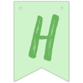 Grüne ElefantenGeburtstagspartei Wimpelkette (Zweite Fahne)