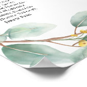 Grüne, elegante Alphabet Hochzeitstabelle Poster (Ecke)