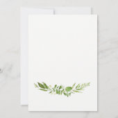 Grüne Elegante Baby Dusche Einladungskarten (Rückseite)