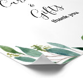 Grüne Elegante Blumenkarten und Geschenke Zeichen Poster (Ecke)