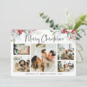 Grüne Elegante Botanische Fotocollage Weihnachten (Stehend Vorderseite)