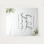 Grüne Elegante Brautparty Foto Hintergrund Wandteppich (Vorderseite (Horizontal))