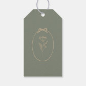 Grüne elegante Danksagung Geschenkanhänger (Rückseite)