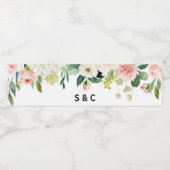 Grüne Elegante Flasche Wasser Etikett (Einzelnes Label)