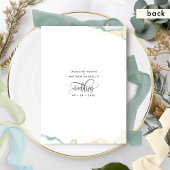 Grüne, elegante Grün- und Wasserfarbenhochzeit Save The Date