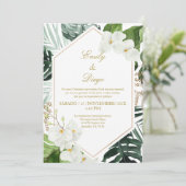 Grüne elegante Hochzeit Einladung in Spanisch (Stehend Vorderseite)