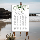 Grüne elegante Hochzeitskarte 20 Tische Poster