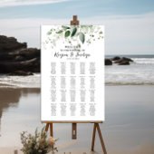 Grüne elegante Hochzeitskarte 20 Tische Poster