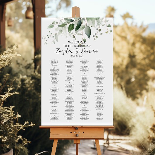 Grüne elegante Hochzeitskarte Poster