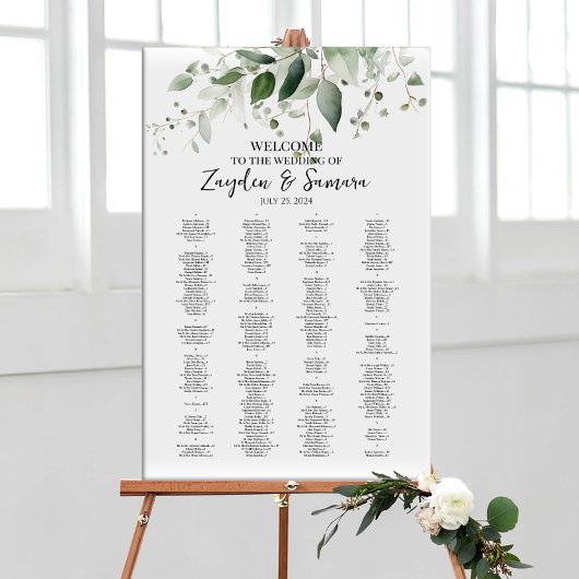 Grüne elegante Hochzeitskarte Poster