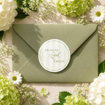 Grüne elegante Kalligrafie-Hochzeit