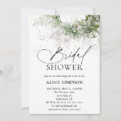 Grüne Elegante Kalligrafie Rustikales Brautparty Einladung (Vorderseite)