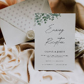 Grüne Elegante Minimalistische Abend Empfang Einladung