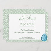 Grüne Elegante Osterfeier Einladung (Vorne/Hinten)