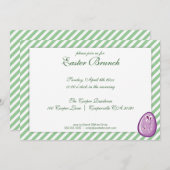 Grüne Elegante Osterfeier Einladung (Vorne/Hinten)