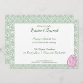 Grüne Elegante Osterfeier Einladung (Vorne/Hinten)