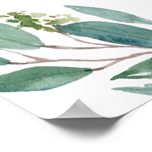 Grüne Elegante Probe Poster (Ecke)