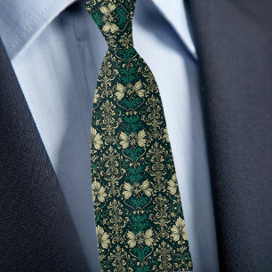 Grüne elegante traditionelle Muster Krawatte