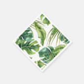 Grüne elegante tropische Sommerpalme Blätter Hochz Serviette (Ecke)