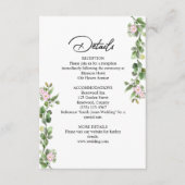 Grüne Elegante und schöne Blumenhochzeit Begleitkarte (Vorderseite)